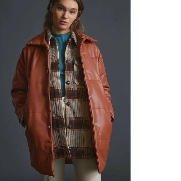 BLANKNYC Arden Faux Leather Puffer Coat - Picture 1 of 9